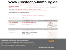 Tablet Screenshot of kunstecho-hamburg.de